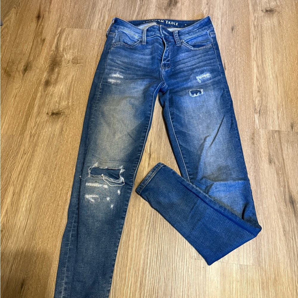 American Eagle Dark Indigo Stretch Jeans